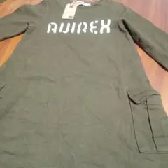 超お買い得❗️AVIREX オリーブ色 長袖ワンピース 100cm