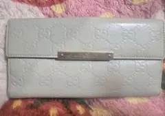 GUCCI 長財布 ライトグレー GGパターン
