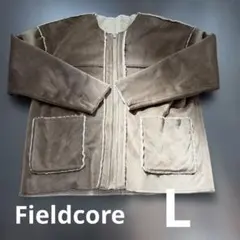Fieldcore ムートン風ブラウンジャケットLリバーシブル