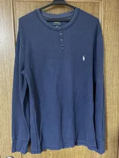 ラルフローレン ワッフル ロンT ネイビー M