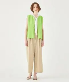 【美品】TOMORROWLAND/ミラノリブ ノースリーブプルオーバー