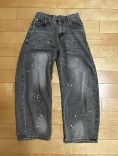 geek menes グレーバギーデニム