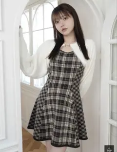 リップサービス フェザーチェックアンサンブルワンピース