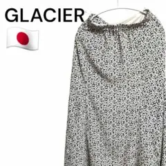 GLACIER グラシア レディース スカート L 　ホワイト/黒花模様