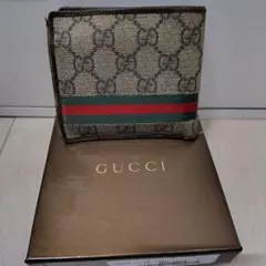 GUCCI 二つ折り財布 GG柄 シェリーラインのサムネイル