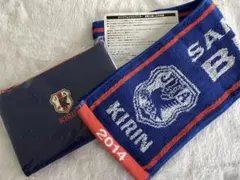 JFA マフラータオル　ポーチ　KIRINノベルティ　サムライブルー　サッカー