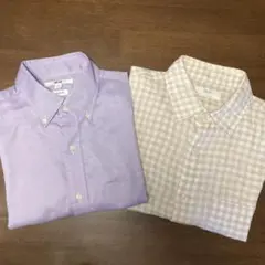 UNIQLO メンズ長袖シャツ ２枚セット 訳あり