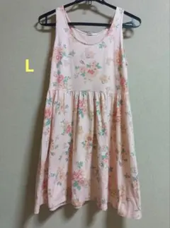 【honeys】C.O.L.Z.A フラワープリント ノースリーブワンピース