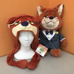 【タグ付】ズートピア2 ニック ぬいぐるみ ぴょっこり帽子　ばら売り不可