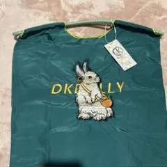 D.KELLY うさぎ 刺繍 トートバッグ グリーン