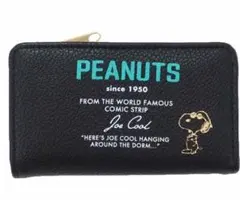 新品♡スヌーピー ファスナーポーチ付き キーケース 黒