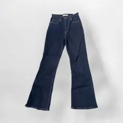 MOUSSY ダークブルー ブーツカット デニム フレアジーンズ 24インチ