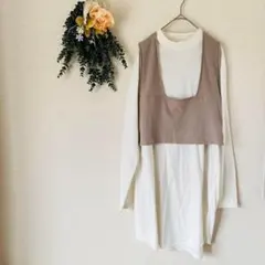 レディース ビスチェ ロングTシャツ / 2点セット 2WAY フリーサイズ