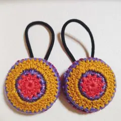 [No.2]ヘアゴム☆くるみボタン☆ヘアアクセ☆2個