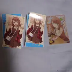 花里みのり スシローコラボ ステッカー、ブロマイド 3枚セット