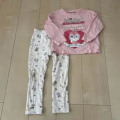 ドキンちゃん　アンパンマン　女の子　長袖Ｔシャツ　レギンスパンツ　セットアップ