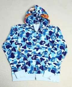 未使用 BAPE シャークフード パーカー ブルー L
