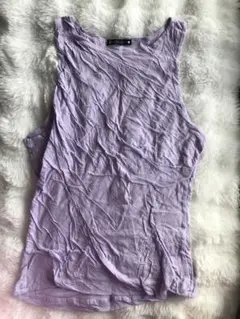 ZARA ノースリーブ カットソー パープル M