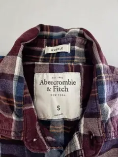 Abercrombie & Fitch マルーン・チェックシャツ S