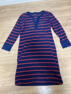 Ralph Lauren ネイビー/レッドストライプ ワンピース Lサイズ