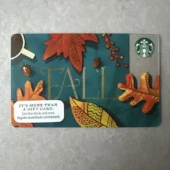 ［未削り］スターバックスカード　海外　希少　限定　秋　紅葉