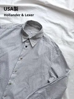 アメリカ製 Hollander & Lexer 綿 コットン ストライプ シャツ