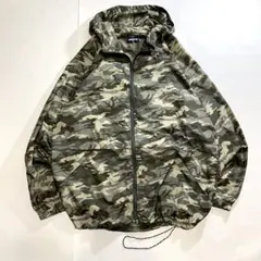 90s 紺タグ y2k Old UNIQLO ユニクロ ナイロンジャケット 迷彩