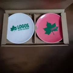 【未使用】LOGOS プレート2枚セット （ピンク・ベージュ）約12㎝のサムネイル