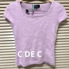 C de C ライトピンク 半袖ニット 38 3のサムネイル