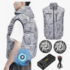 空調作業服 ファンバッテリーセット XL 撥水加工 UVカット 暑さ対策 男女