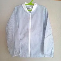 120サイズ キッズ 薄手ジャンパー ブルー ストライプ 春 秋