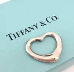 【美品】ティファニー　オープンハートネックレストップ　シルバー925