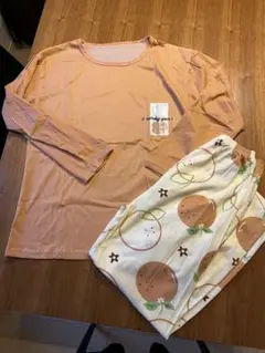 オレンジフルーツ柄パジャマセット