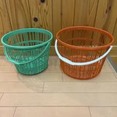 昭和レトロ プラスチック ザル バスケット 8点セット レトロポップ