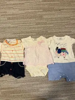 ベビー服 70 ロンパース 半袖 まとめ売り 3枚セット