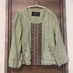 Another Edition ノーカラージャケット 刺繍装飾のサムネイル