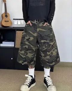 迷彩柄 デニムパンツ ハーフパンツ グランジ city boy archive