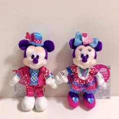 ディズニー　ミニーのファンダーランド　ミッキー　ミニー　ぬいぐるみバッジ