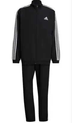 adidas セットアップ ジャージ 上下 L ブラック 3ライン トラック