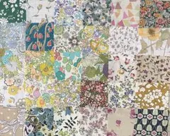 リバティタナローン　ハギレ　パッチワーク用　約5センチ角×30枚　　5-2