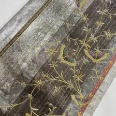 螺鈿細工 西陣織 大光株式会社 袋帯 銀彩 新品未使用品 正絹 六通 H723