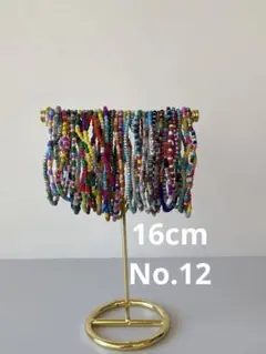 mix色 16cm40本 No.12カラフルビーズブレスレットセット