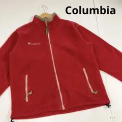 Columbia コロンビア　フリース　ブルゾン　レッド　古着　ボア　アウトドアのサムネイル