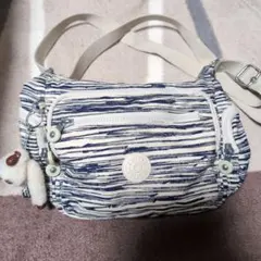 キプリングストライプ柄ショルダーバッグ