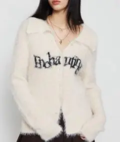 LAGUA GEM JACQUARD SHAGGY ニット フリーサイズ