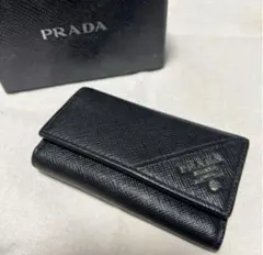 PRADA プラダ キーケース サフィアーノレザー ブラック