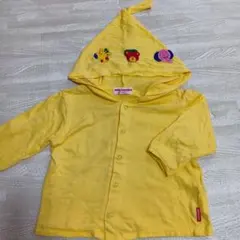 MIKIHOUSE　ミキハウス フード ロンT　長袖　 80 イエロー　パーカー