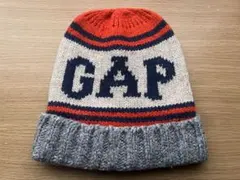 美品　GAP kids ロゴ　ネップ入り　ニット帽子　S/M(52〜54㎝)
