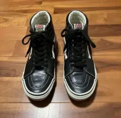 VANS SK8-HI ブラックレザー ハイカットスニーカー