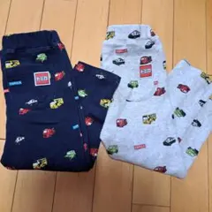 プティマイン　トミカ 車　働く車　レギンス　総柄フライスパンツ